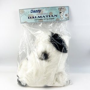 NEW Vintage Kingsland Dazzy the Dalmatian Dog Marionette Puppet 90s Black White